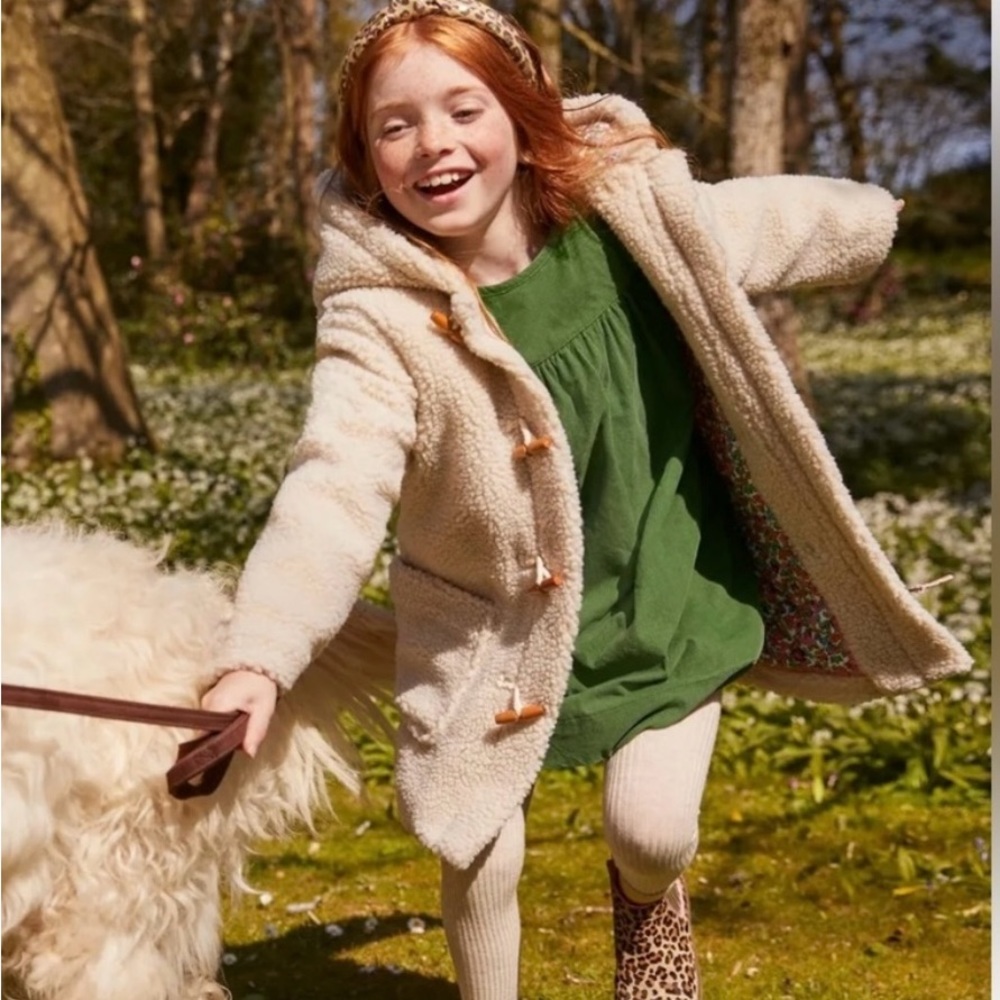 Mini Boden Cosy Teddy Borg Coat Girls 8-9 years